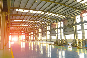 Cold rolled steel strip in the workshop