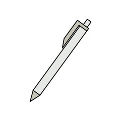 Pen office isolated Big metallic containers icon vector illustration graphic design