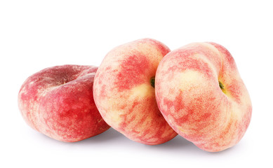 Nectarine fruit isolated on the white background.