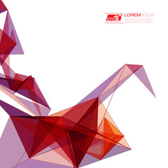 Abstract Polygonal Crane Vector Illustration Background