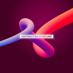 Abstract 3D Colorful Curve Lines Vector Background for Presentation