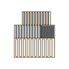 Big metallic containers icon vector illustration graphic design