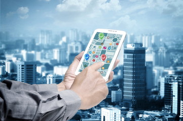 Internet GPS on street map