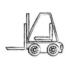 Forklift cargo vehicle icon vector illustration graphic design