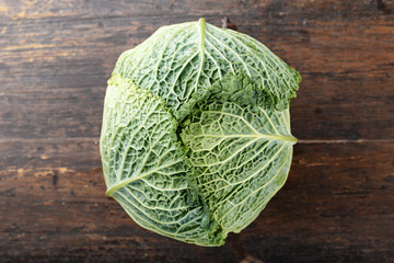 Fototapeta premium head of Savoy cabbage