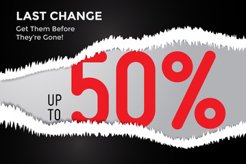 Ripped paper of sale banner. Sale and discounts. aufgerissenes Papier mit SALE. Sale Papier Blatt.