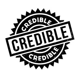 Obraz premium Credible rubber stamp. Grunge design with dust scratches. Effects can be easily removed for a clean, crisp look. Color is easily changed.