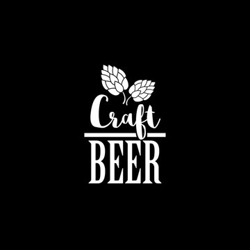 Craft beer vector sign.