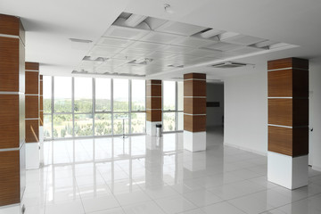 Fototapeta premium White floor room