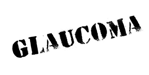 Glaucoma rubber stamp. Grunge design with dust scratches. Effects can be easily removed for a clean, crisp look. Color is easily changed.