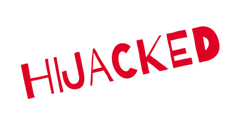 Hijacked rubber stamp. Grunge design with dust scratches. Effects can be easily removed for a clean, crisp look. Color is easily changed.