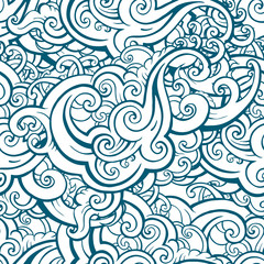 Sea waves Seamless pattern