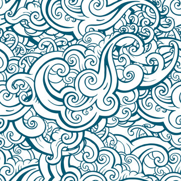 Sea waves Seamless pattern