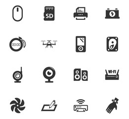 Devices icons set