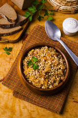 Pearl barley with vegetables