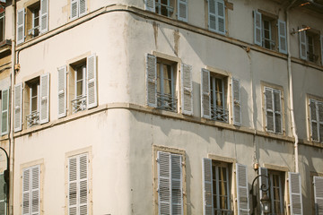Fototapeta na wymiar Old window frames in europe