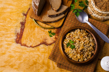 Pearl barley with vegetables