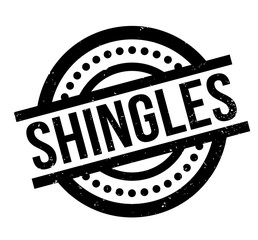 Shingles rubber stamp. Grunge design with dust scratches. Effects can be easily removed for a clean, crisp look. Color is easily changed.