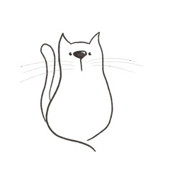 cat doodle sketch white background