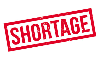 Fototapeta premium Shortage rubber stamp. Grunge design with dust scratches. Effects can be easily removed for a clean, crisp look. Color is easily changed.