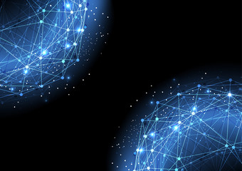 vector polygon background abstract technology communication data Science