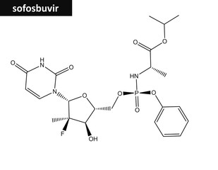 Sofosbuvir (Sovaldi) - molecular structure
