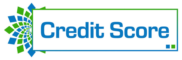 Credit Score Green Blue Circular Bar 