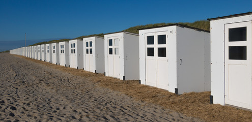Beach-sheds in a row - strandhuisjes Texel