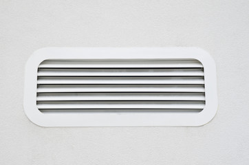 New white air conditioning vent closeup