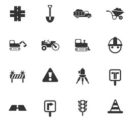 road repairs icon set