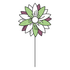 cute flower decorative icon vector illustration design