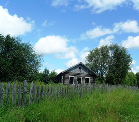 old house under the sky