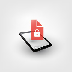 Locked Device, Lost Documents, Ransomware Attack - Virus Infection, Malware, Fraud, Spam, Phishing, Email Scam, Hacking - IT Security Concept Design, Vector illustration