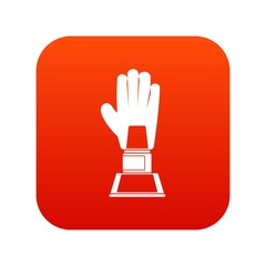 Baseball glove award icon digital red