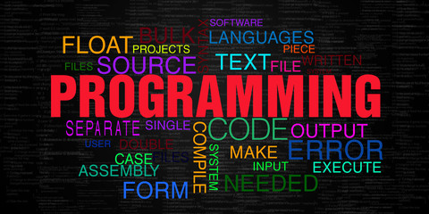 Colorful Programming background and wallpaper on dark