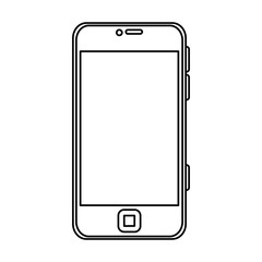 smartphone device icon over white background vector illustration