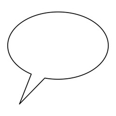 speech bubble icon over white background vector illustration