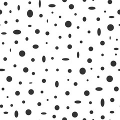 Memphis seamless pattern. Black and white print. Vector