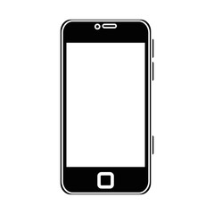 smartphone device icon over white background vector illustration