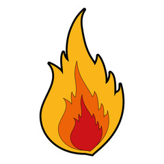 fire flame icon over white background vector illustration