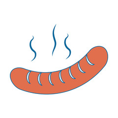 sausage icon over white background vector illustration
