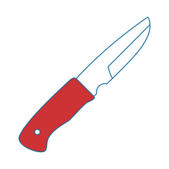 pocket knife icon over white background vector illustration