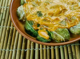 Indian stuffed  curry cabbage