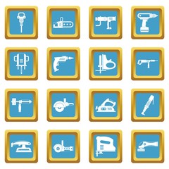 Electric tools icons azure