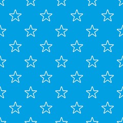 Star pattern seamless blue