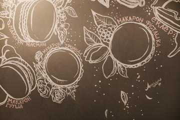 cute food pattern on  wal