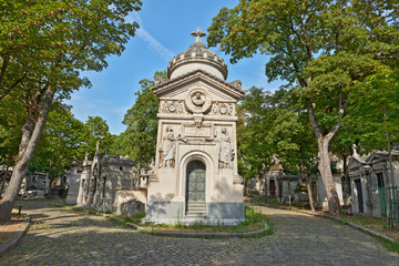Fototapeta na wymiar Pere Lachaise cemetery, Sepulture Menier, Paris, France
