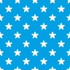 Star pattern seamless blue