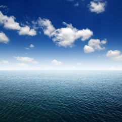 Blue sea water surface