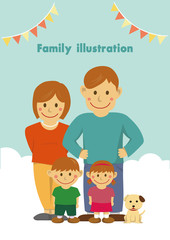 Fototapeta na wymiar Family illustration (vector) 